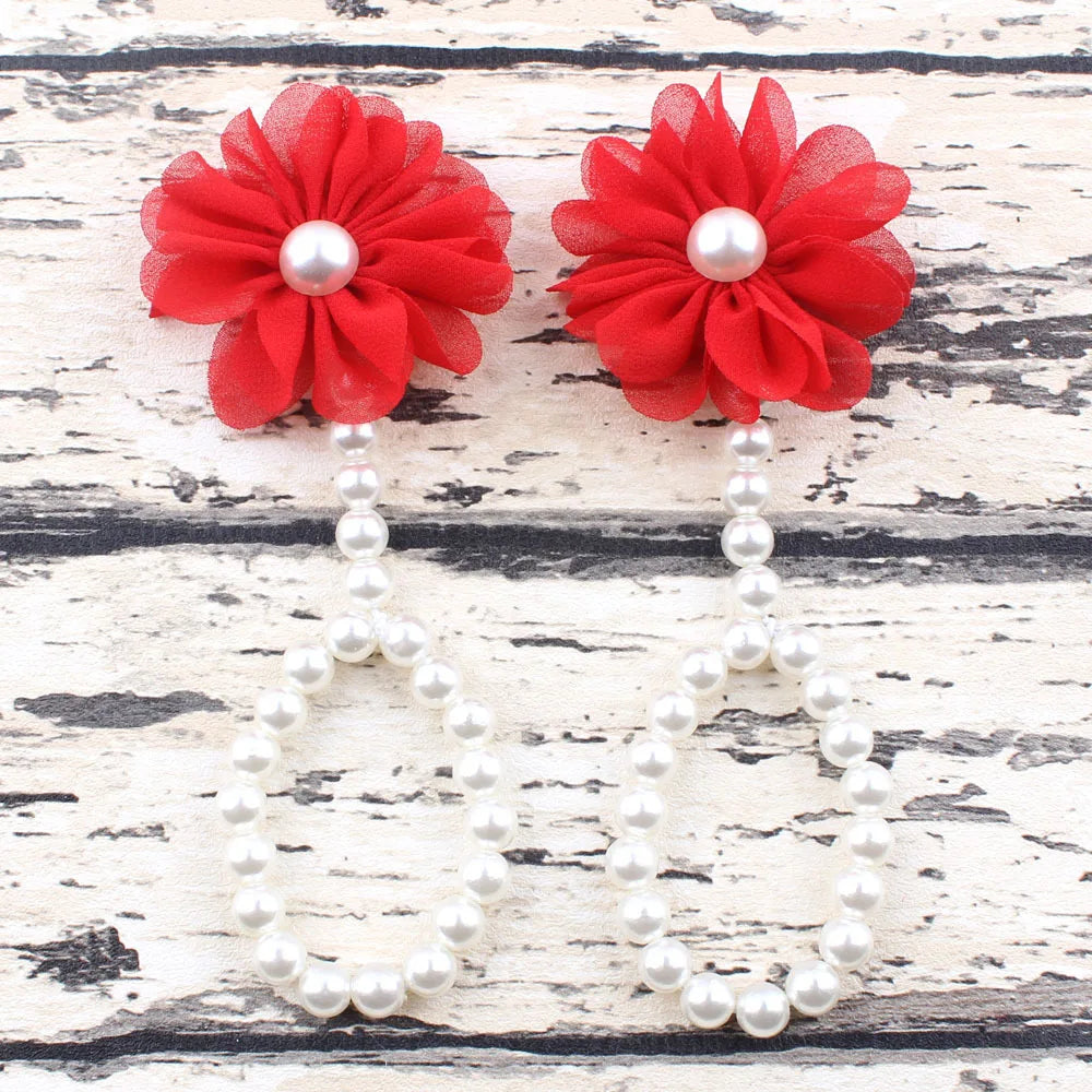 Baby Shoe Pearl Shoes For Kids Jewelry Flowers Foot Chain Infant Colorful Foot Sandals Toddler Accessories Photo Props