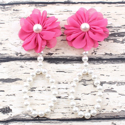 Baby Shoe Pearl Shoes For Kids Jewelry Flowers Foot Chain Infant Colorful Foot Sandals Toddler Accessories Photo Props
