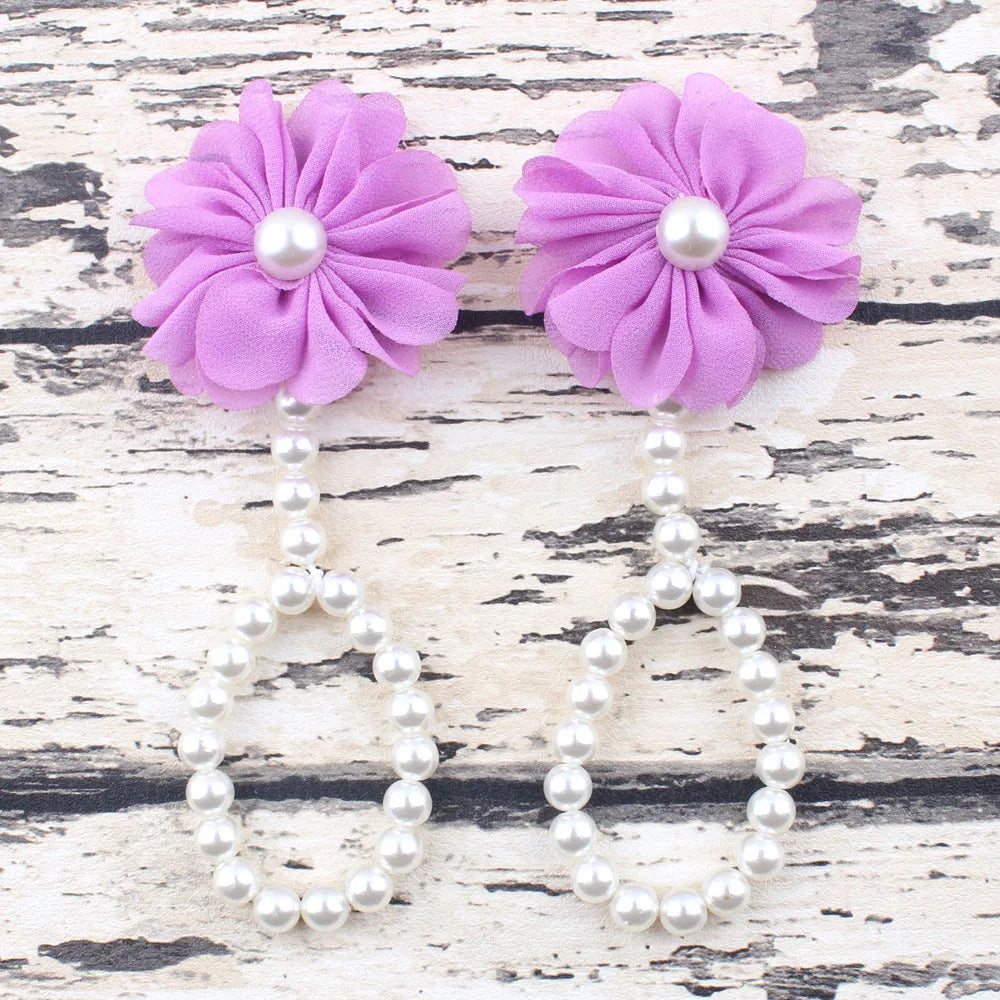 Baby Shoe Pearl Shoes For Kids Jewelry Flowers Foot Chain Infant Colorful Foot Sandals Toddler Accessories Photo Props