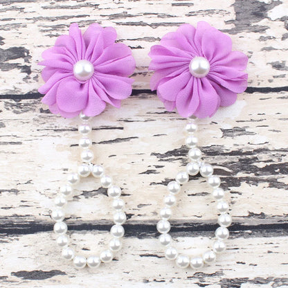 Baby Shoe Pearl Shoes For Kids Jewelry Flowers Foot Chain Infant Colorful Foot Sandals Toddler Accessories Photo Props