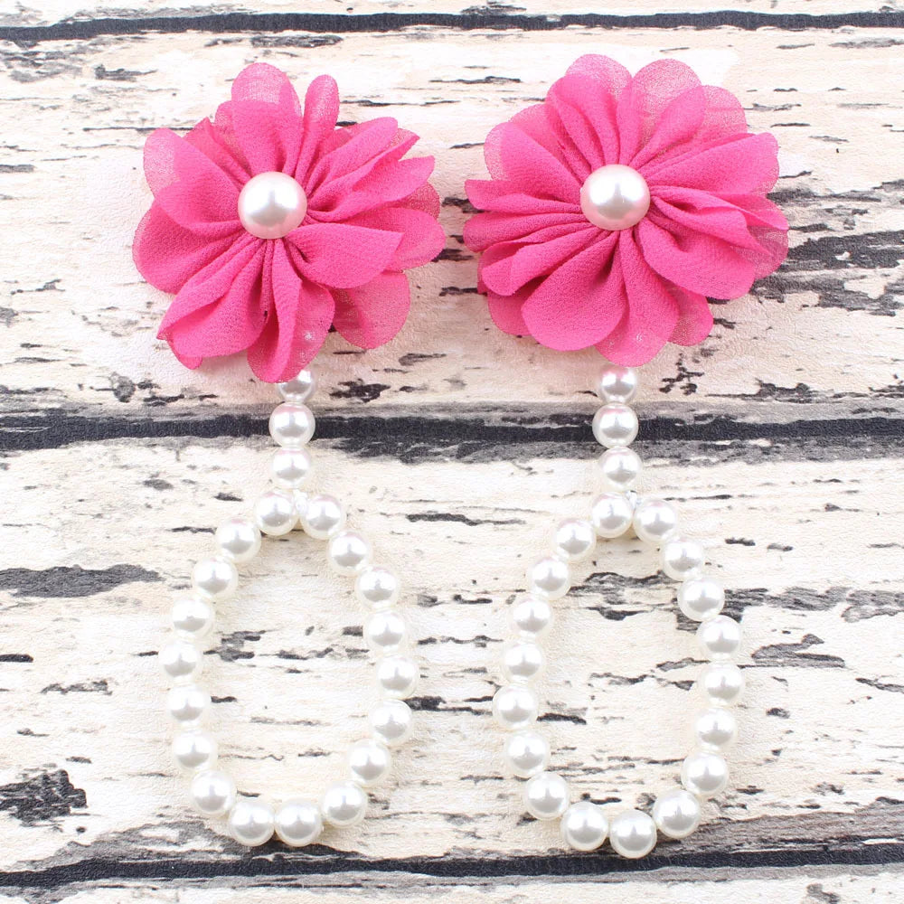 Baby Shoe Pearl Shoes For Kids Jewelry Flowers Foot Chain Infant Colorful Foot Sandals Toddler Accessories Photo Props