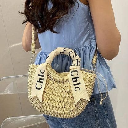 1pc Fashionable Women's Handbag Versatile Straw Woven Crossbody  Shoulder Bag Ideal for Shopping Dating Parties & Work Commuting
