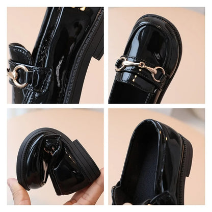 British Style Children Leather Shoes Breathable Slip on Loafers for Kids Boys Student Performance Shoes Toddler Girl Moccasins