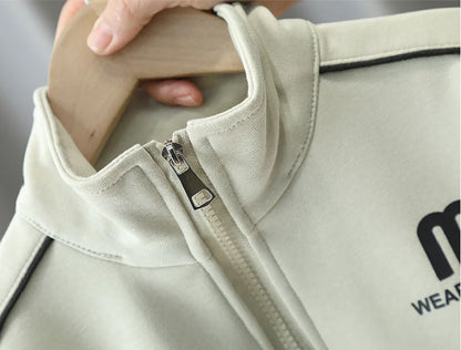 Kids Tracksuit Sets Boys Sport Casual Suits Spring Autumn Children Clothing Stand Collar Print Coats+Pants 2Pcs Outfits 2-10Y