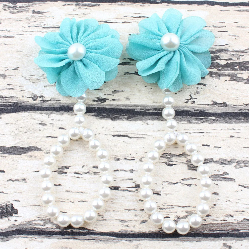 Baby Shoe Pearl Shoes For Kids Jewelry Flowers Foot Chain Infant Colorful Foot Sandals Toddler Accessories Photo Props