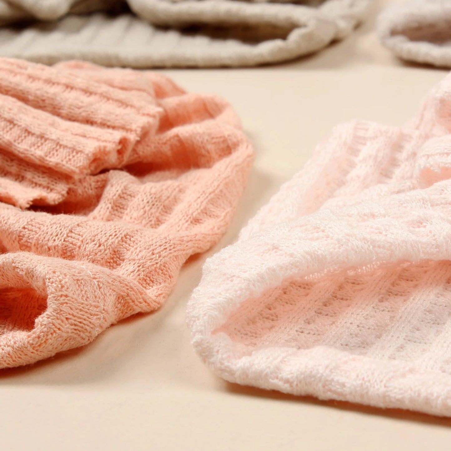 Lovely Bowknot Knitted Baby Hat Cute Solid Color Baby Girls Turban Hat Soft Newborn Infant Cap Accessories Beanies Head Wraps