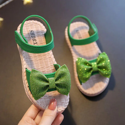 Girls Sandals Summer New Arrival Korean Style Big Kids Casual Flat Soft Sole Princess Shoes Versatile Little Girls Beach Sandals