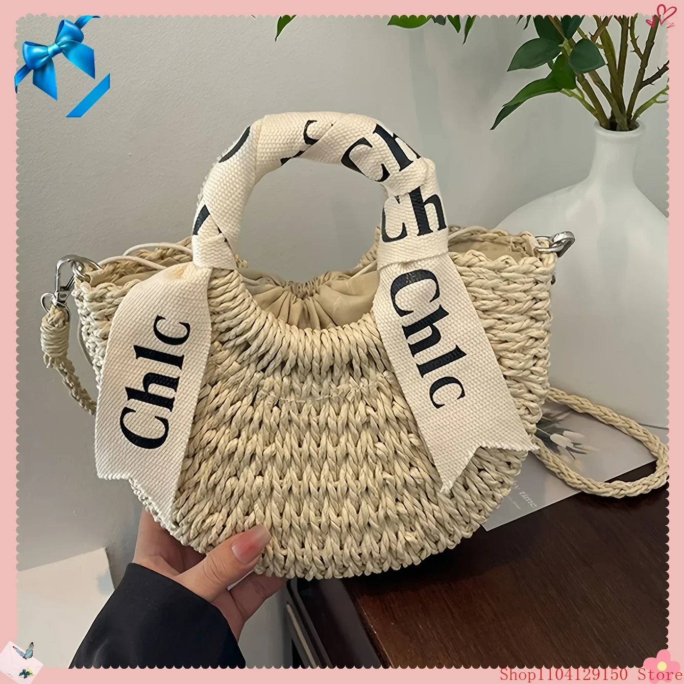 1pc Fashionable Women's Handbag Versatile Straw Woven Crossbody  Shoulder Bag Ideal for Shopping Dating Parties & Work Commuting