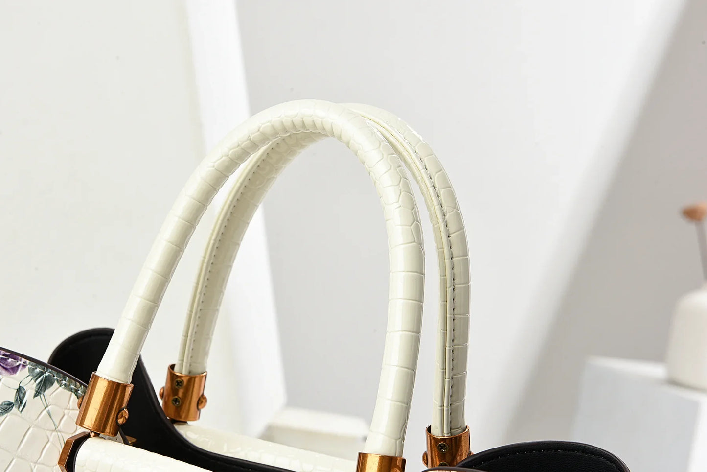 Fashionable Large Capacity Floral Print Shoulder Bag Women's Stylish Crossbody Handbag Simple Mom Bag Soft Polyester Lining