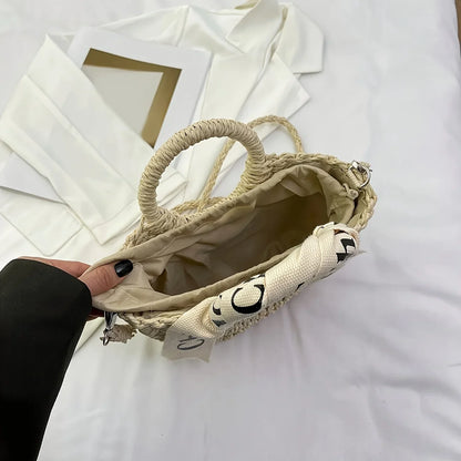 1pc Fashionable Women's Handbag Versatile Straw Woven Crossbody  Shoulder Bag Ideal for Shopping Dating Parties & Work Commuting