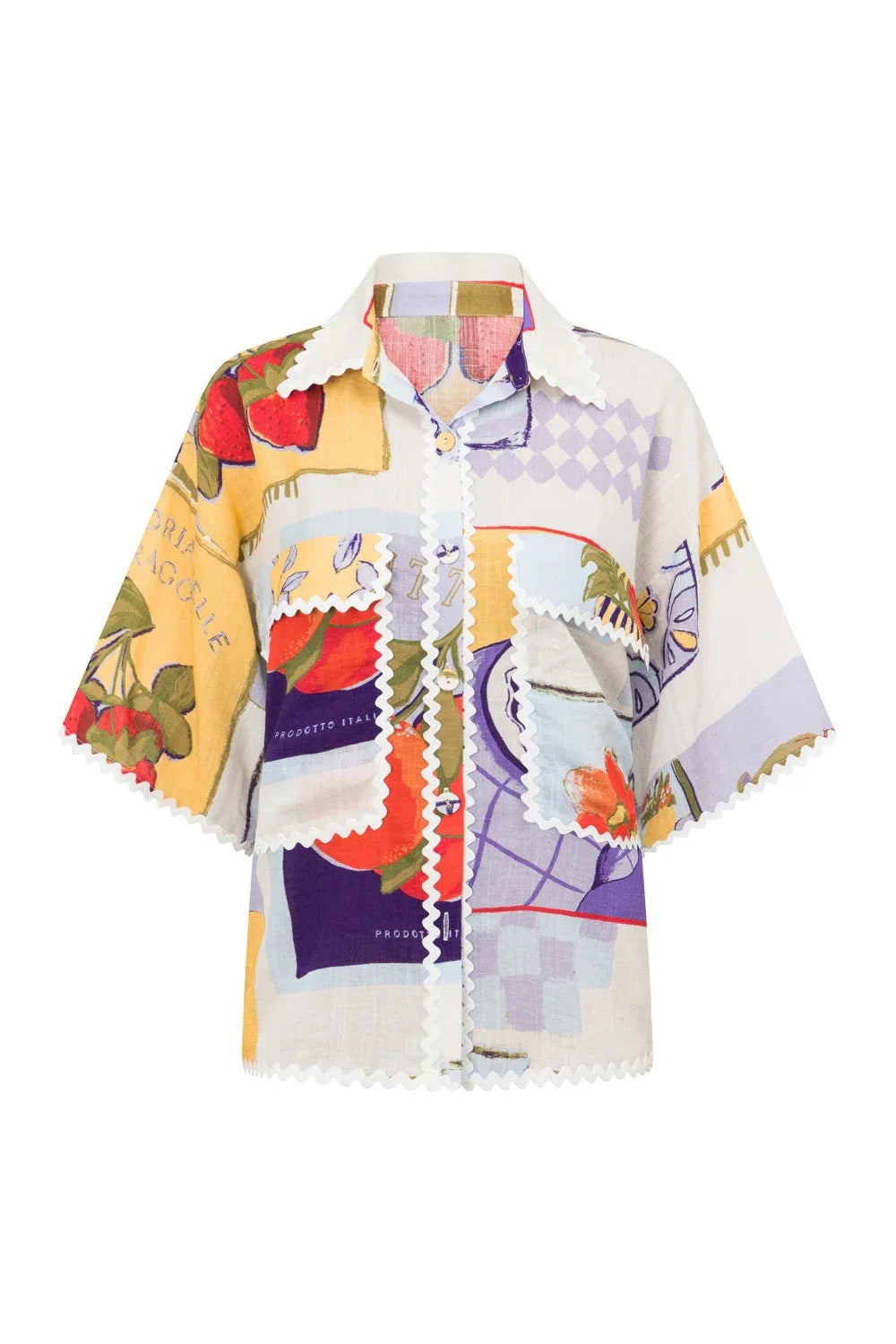 Summer Printed Ruffle Two Piece Set Women Fashion Casual Patchwork Holiday Trendy Pocket Button Tops And Mini Skirt 2 Piece Sets