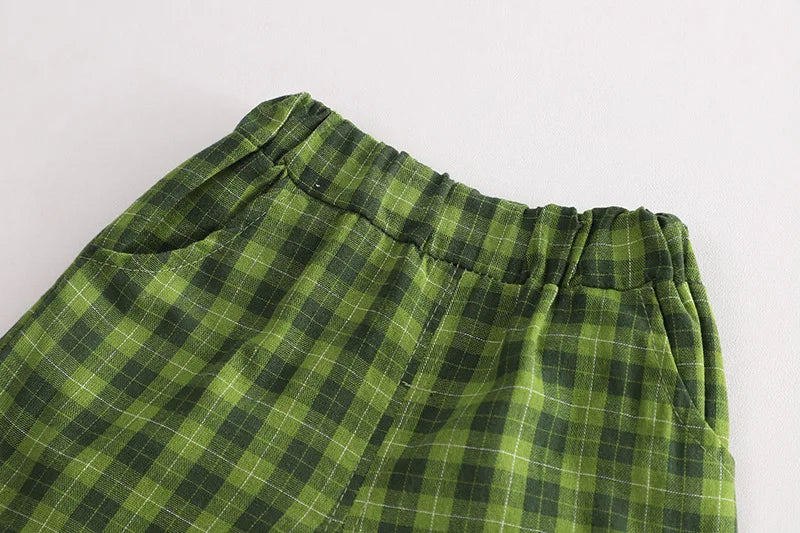 Kids Clothes Baby Boy/Girl Plaid T-Shirt + Shorts Set Summer Clothing Fashion Casual Boys Tracksuit Children Baby Clothes Set