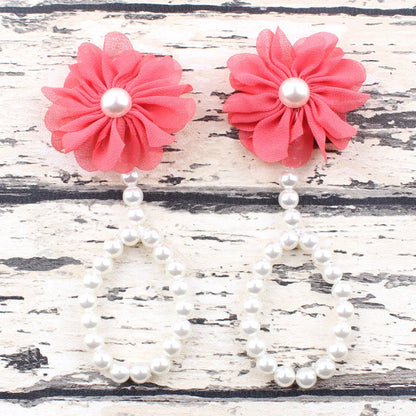 Baby Shoe Pearl Shoes For Kids Jewelry Flowers Foot Chain Infant Colorful Foot Sandals Toddler Accessories Photo Props