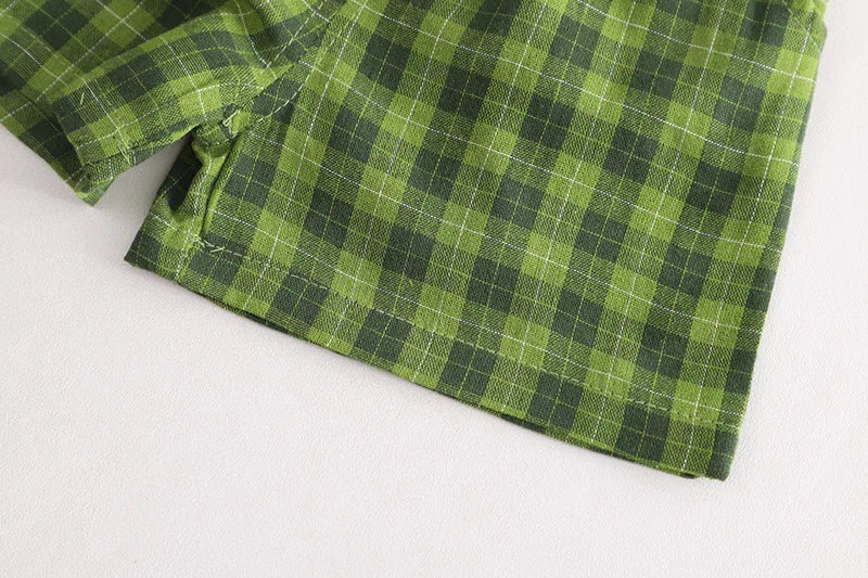 Kids Clothes Baby Boy/Girl Plaid T-Shirt + Shorts Set Summer Clothing Fashion Casual Boys Tracksuit Children Baby Clothes Set