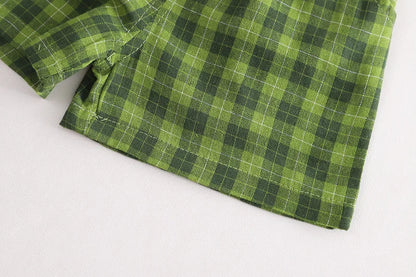 Kids Clothes Baby Boy/Girl Plaid T-Shirt + Shorts Set Summer Clothing Fashion Casual Boys Tracksuit Children Baby Clothes Set